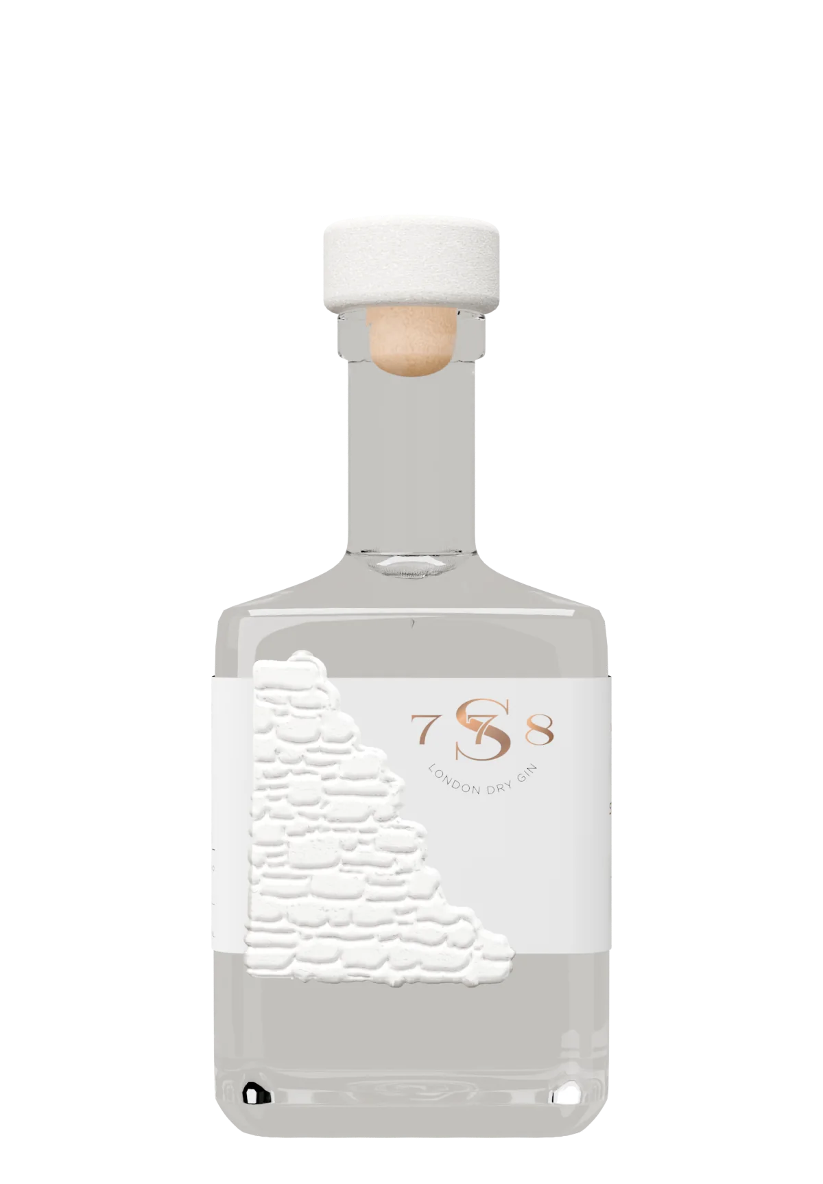S778 gin, boca s čepom od bračkog kamena